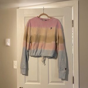 PINK tie dye crew neck